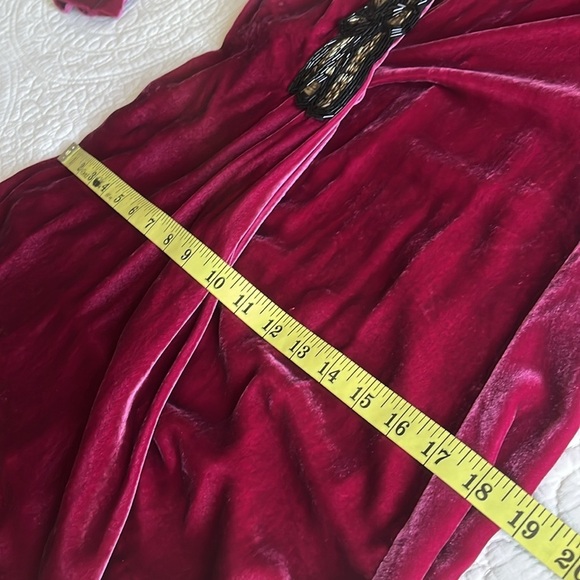 Silk Blend Velvety Wrap Jacket Women Medium Beaded Top Vintage Fairy Core Retro - Picture 13 of 17